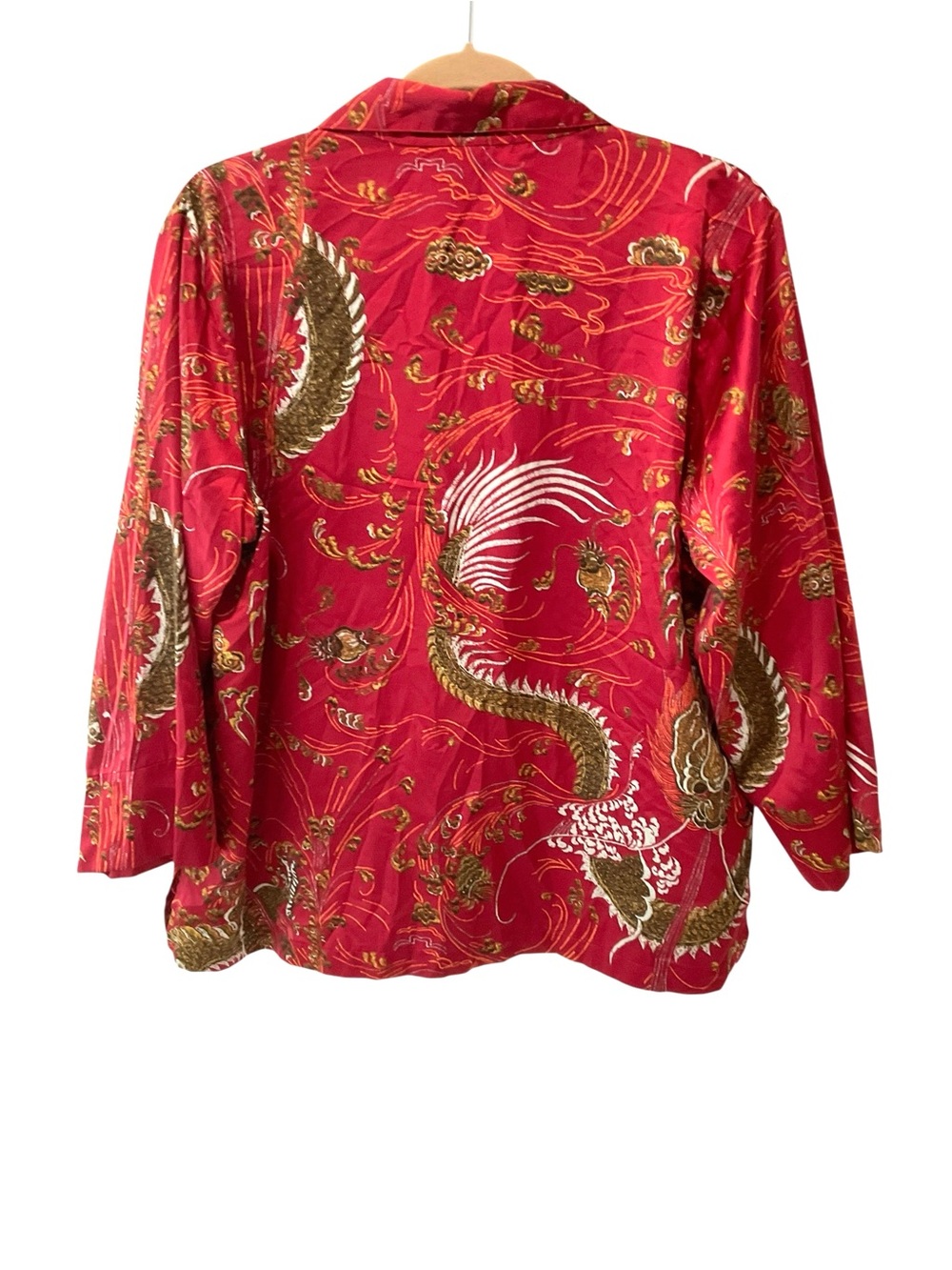 Natori Red Dragon Satin Pajama Set Large - Picture 4 of 9